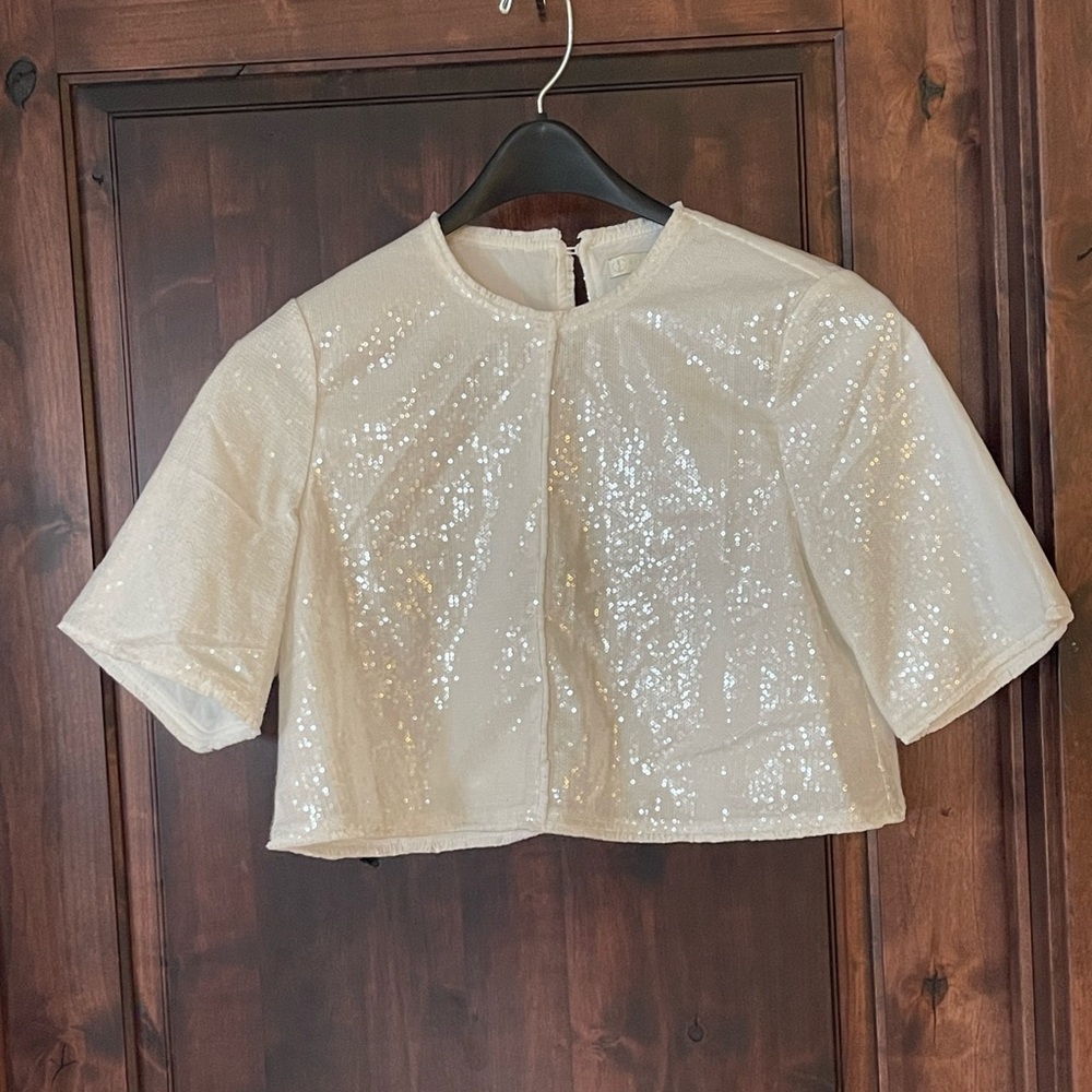 Vita Grace Crop Sequin Top